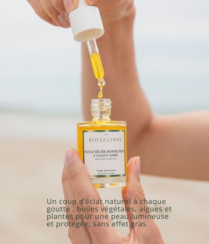 Huile sèche bonne mine à l’algue dorée