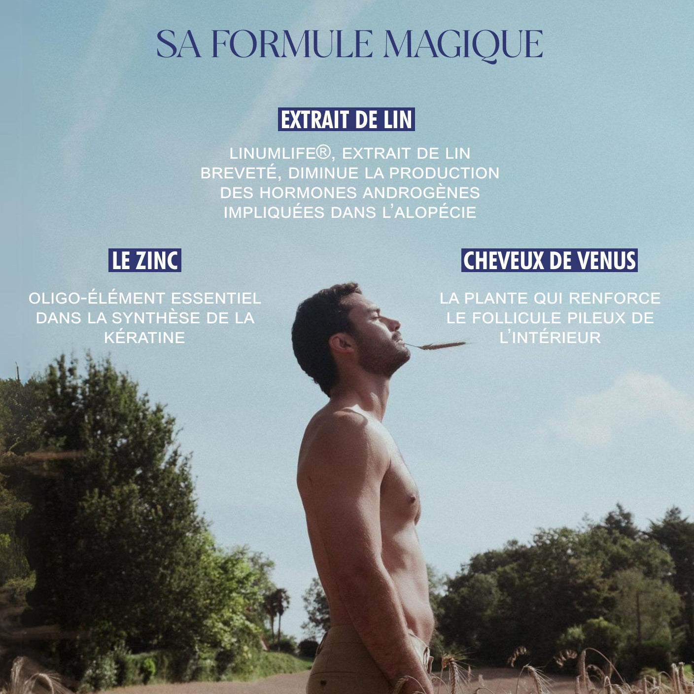 AJYMENHAIR - Chute de cheveux Homme - Compléments alimentaires - Cheveux