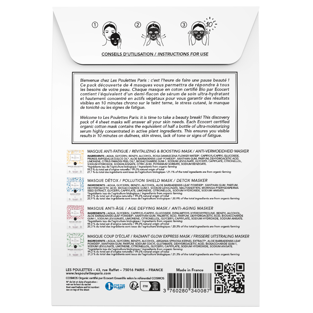 Coffret 4 masques