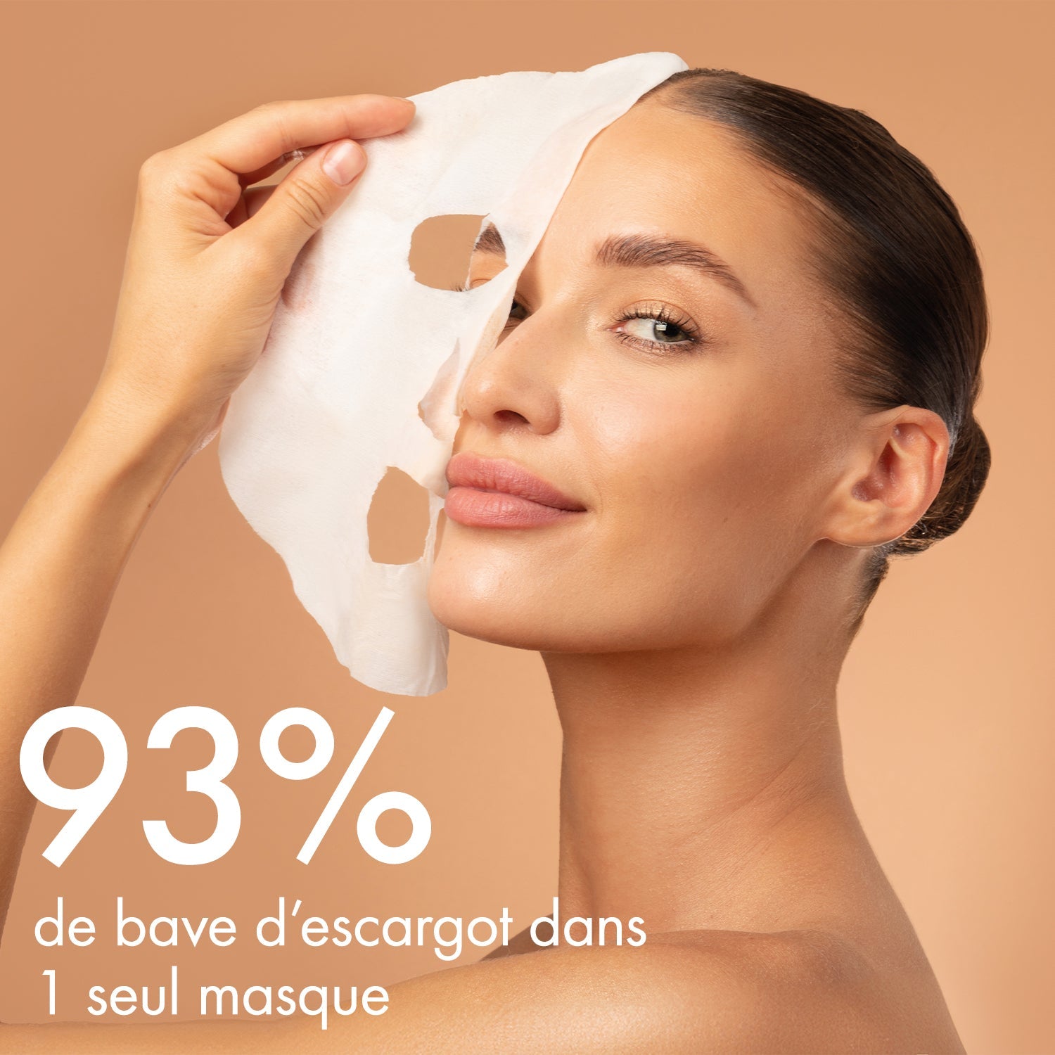 Masque tissu visage à la bave d'escargot