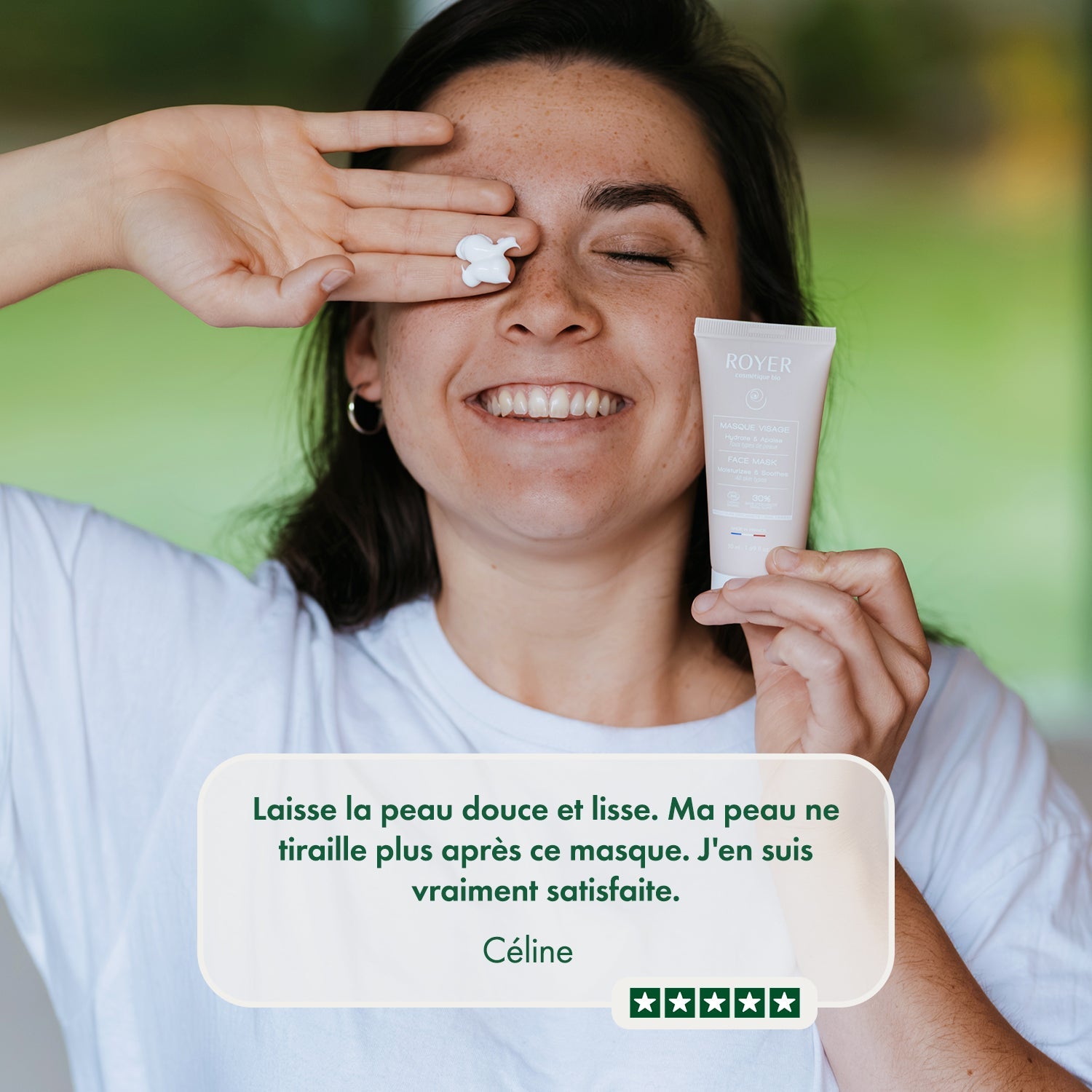 Masque visage bio à la bave d'escargot