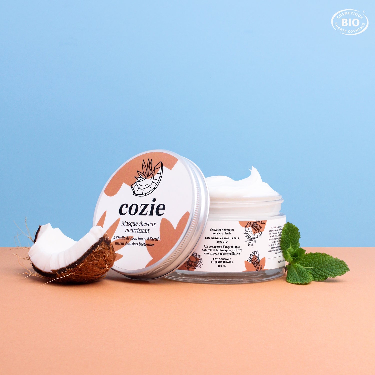 Masque cheveux nourrissant à l’huile de coco bio et à l’actif marin breton
