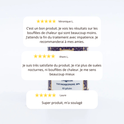 Ménopause - Nigelle titrée en Thymoquinone