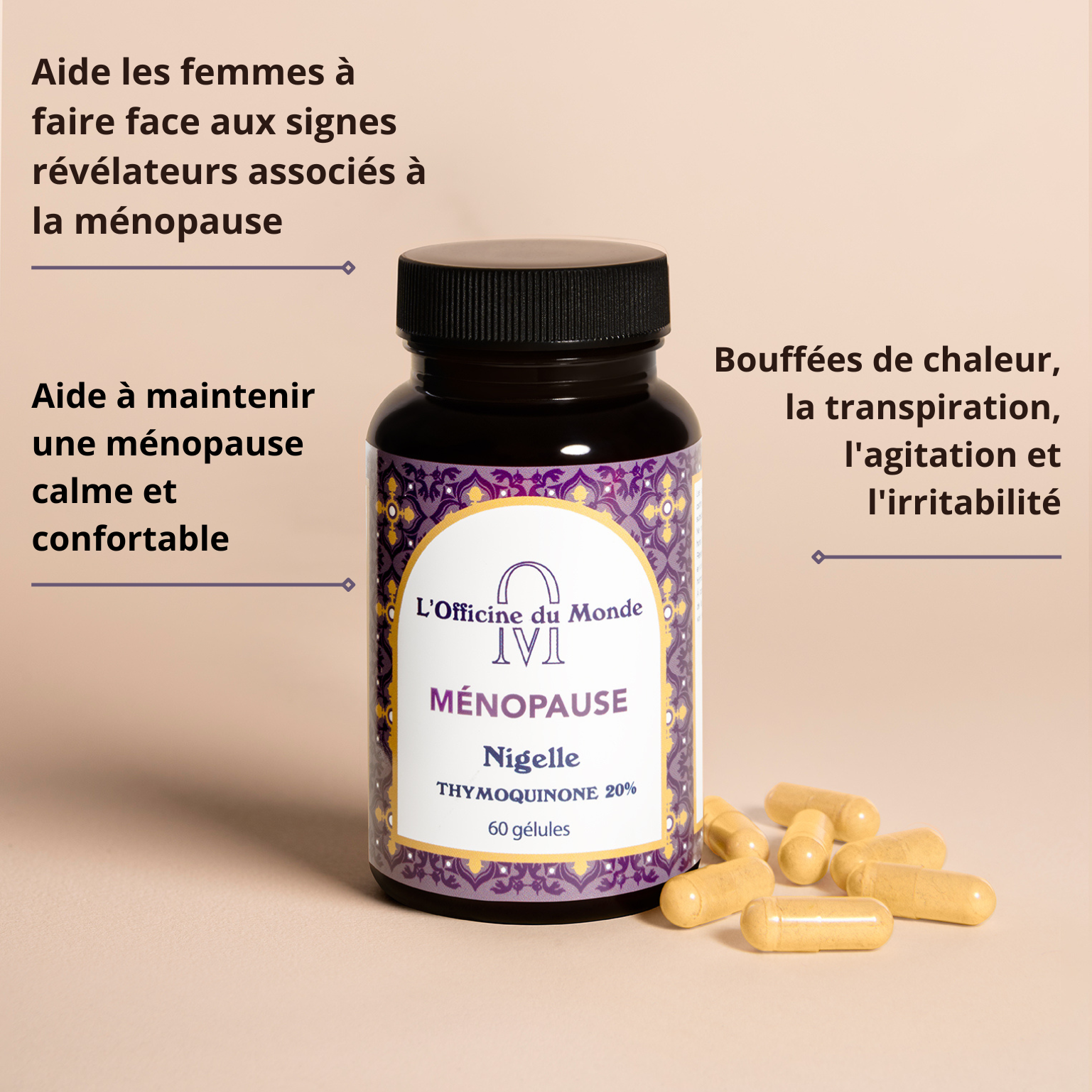 Ménopause - Nigelle titrée en Thymoquinone