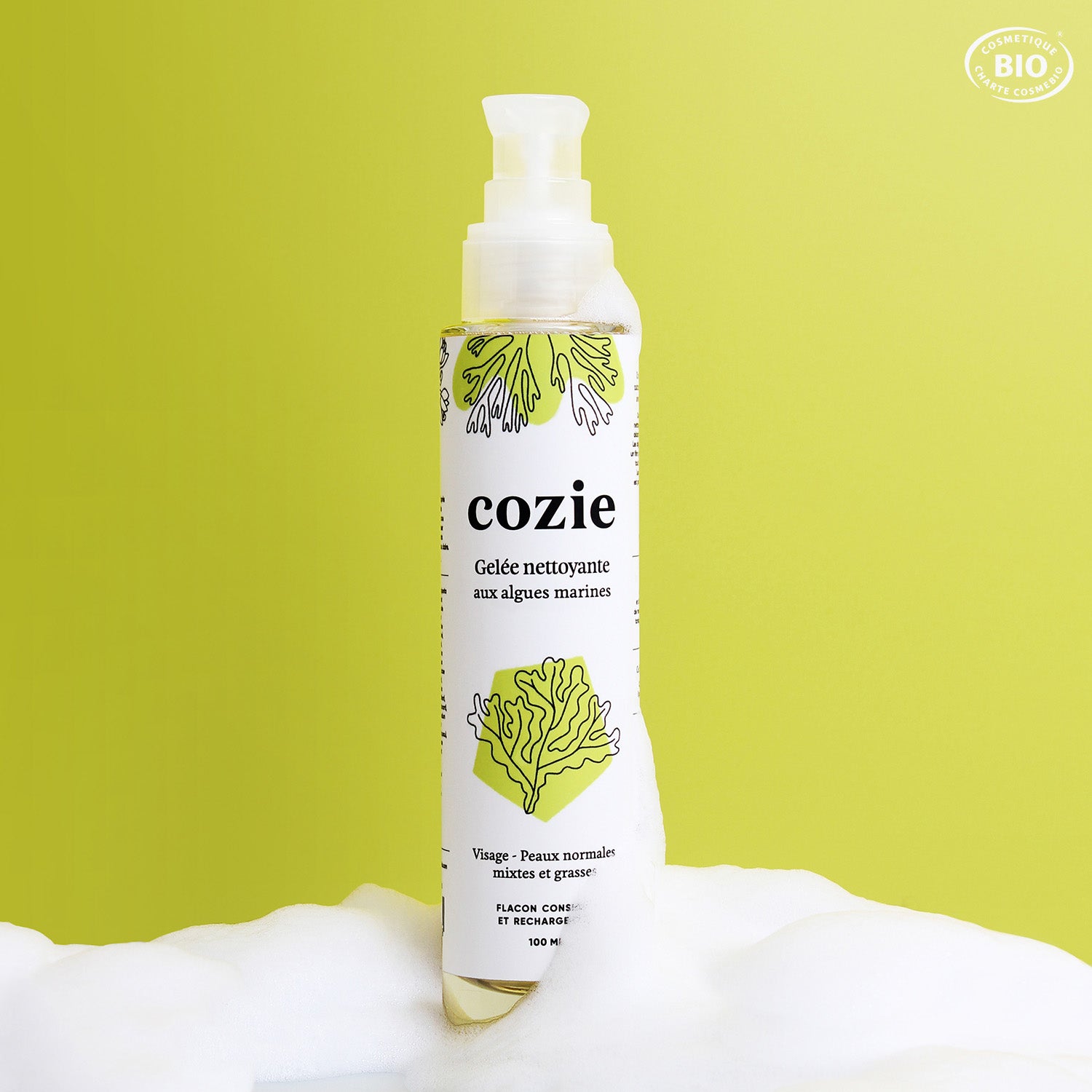 Gelée nettoyante visage aux algues marines