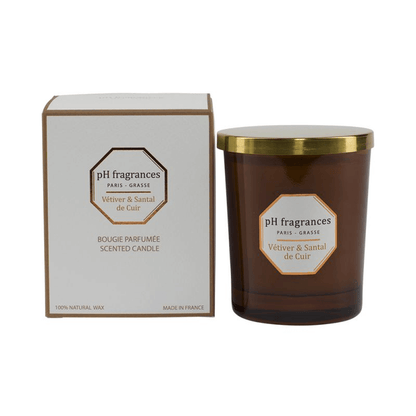 Vetiver &amp; Leather Sandalwood Candle