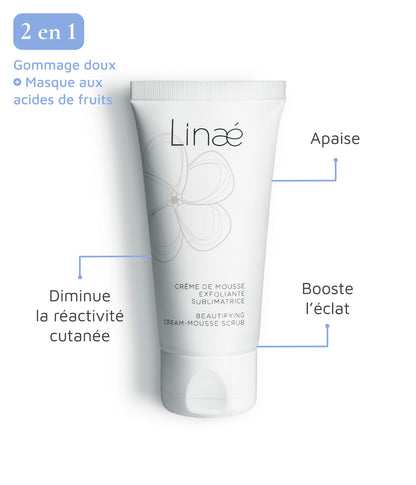 Crème de mousse exfoliante sublimatrice