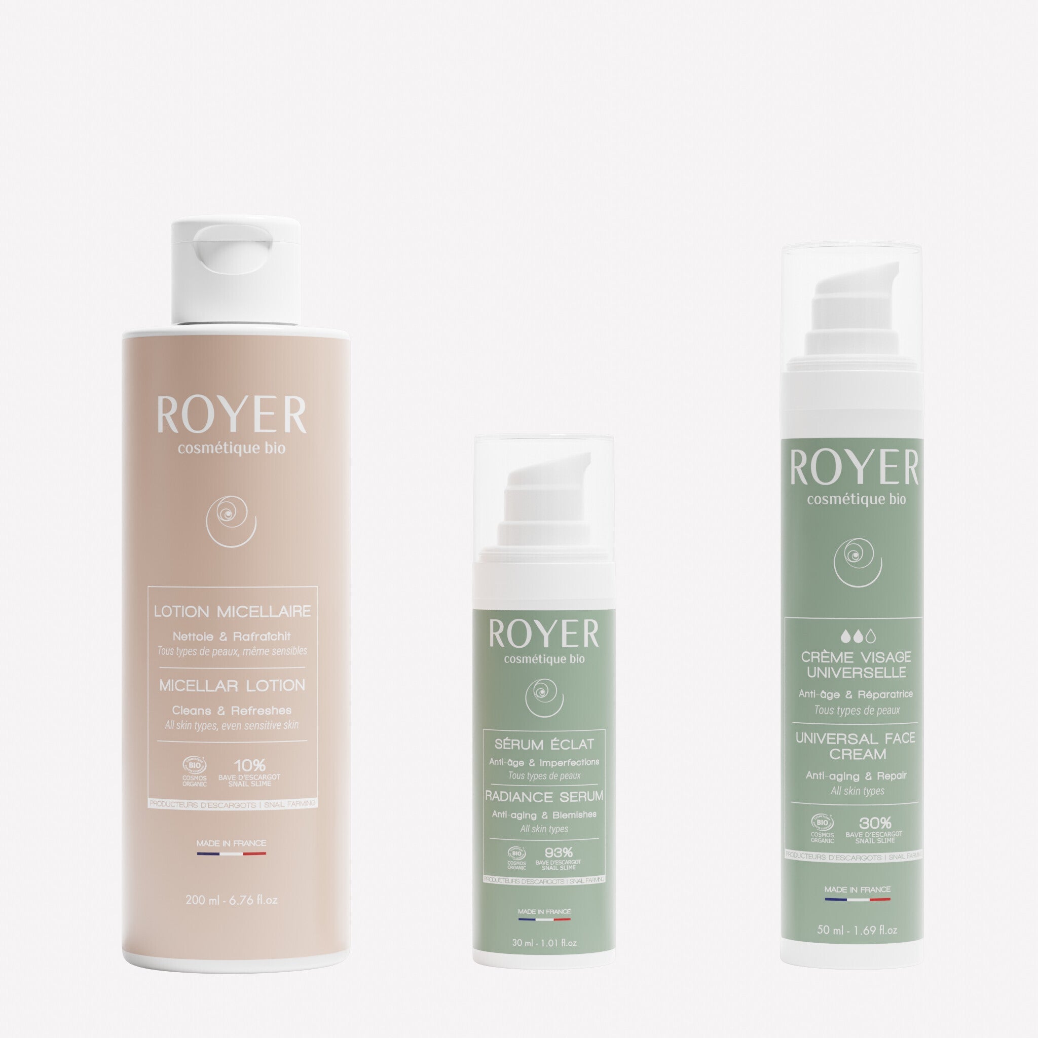 Routine hydratation & réparation à la bave d'escargot