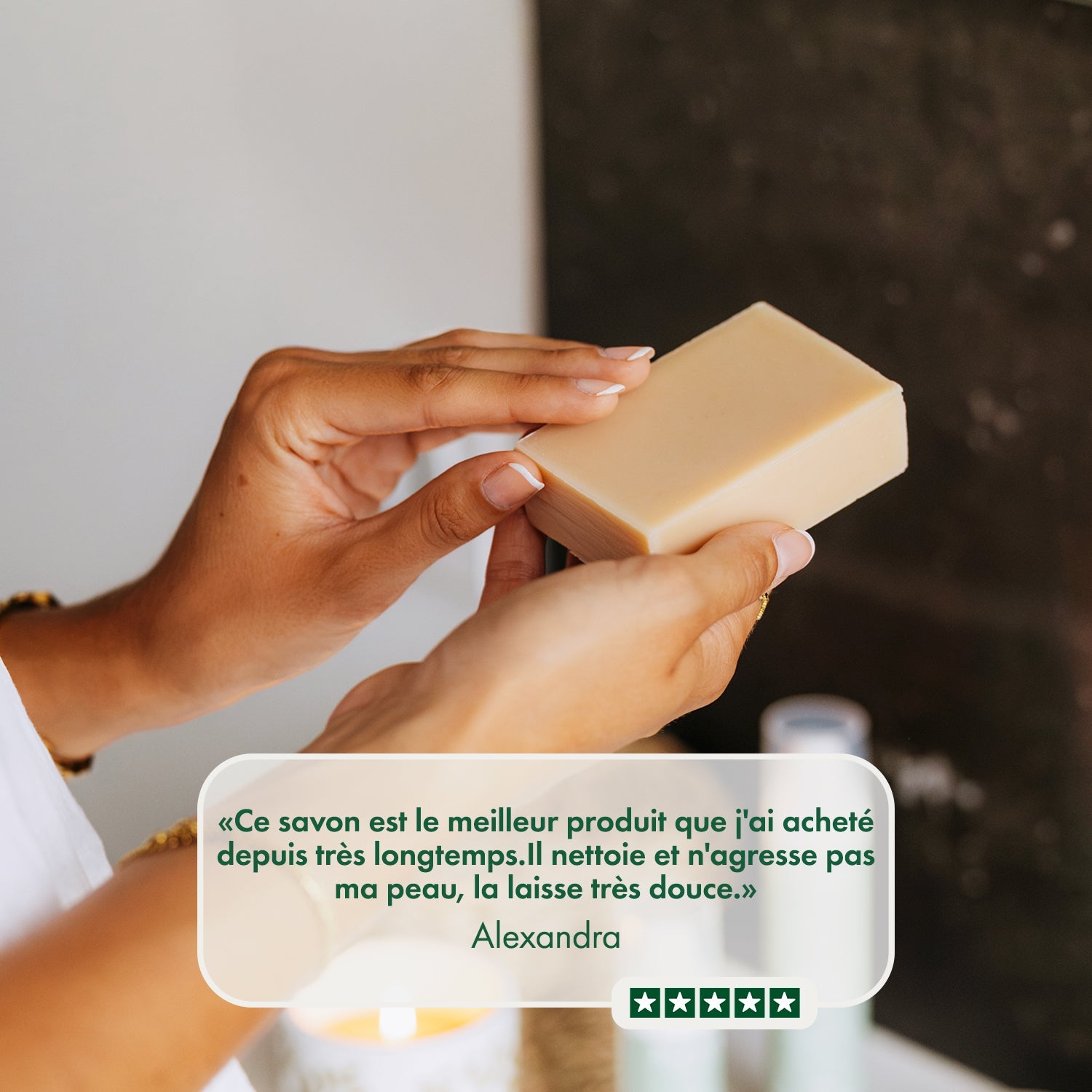 Savon solide bio à la bave d'escargot