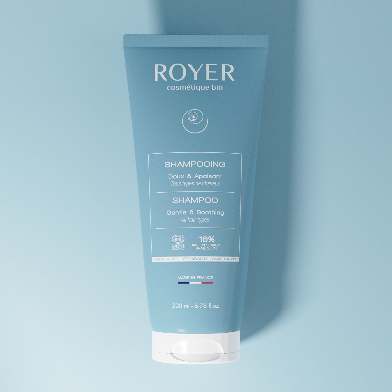 Shampoing bio à la bave d'escargot