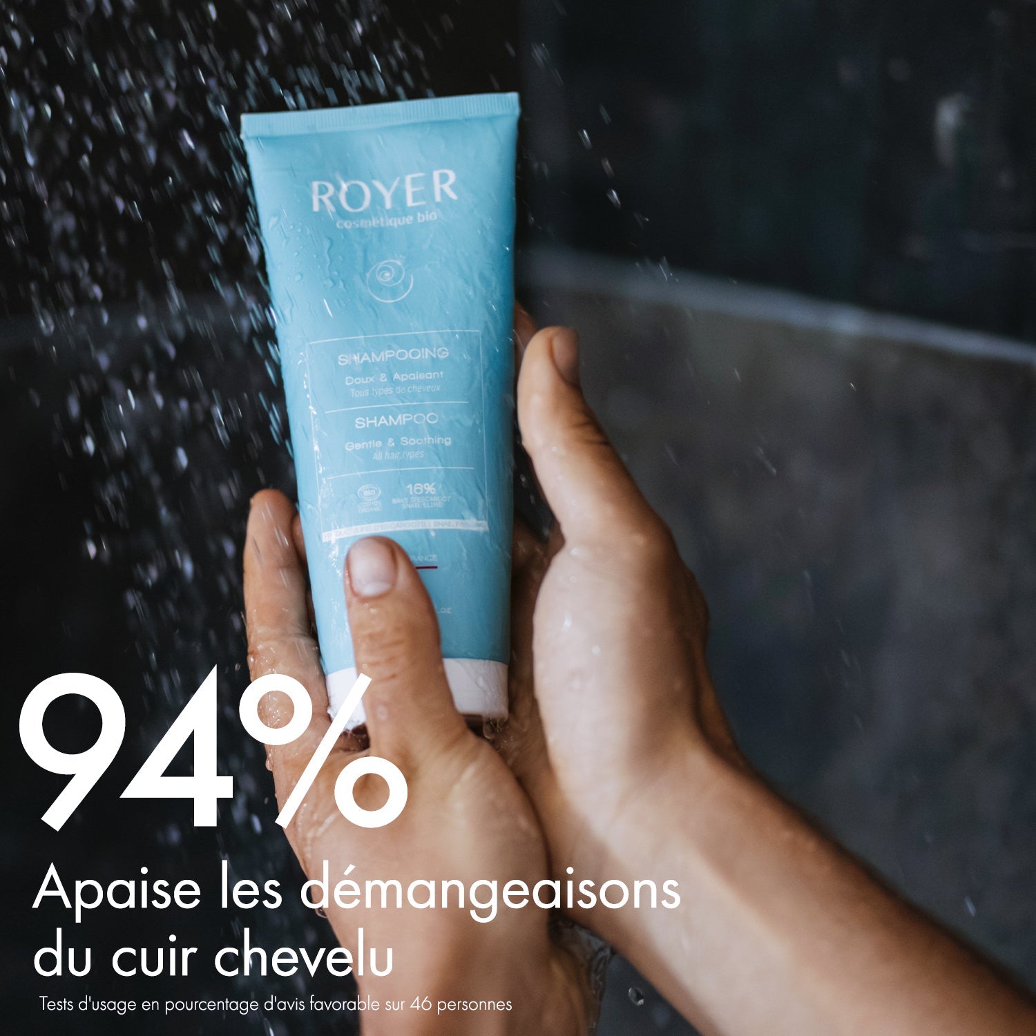 Shampoing bio à la bave d'escargot