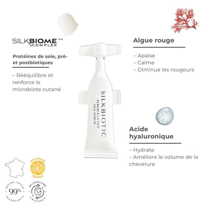 Sérum fortifiant à la soie – Cuir chevelu – Cure 1 Mois [10x5ml] | Anti-chute et repousse – SILKBIOTIC