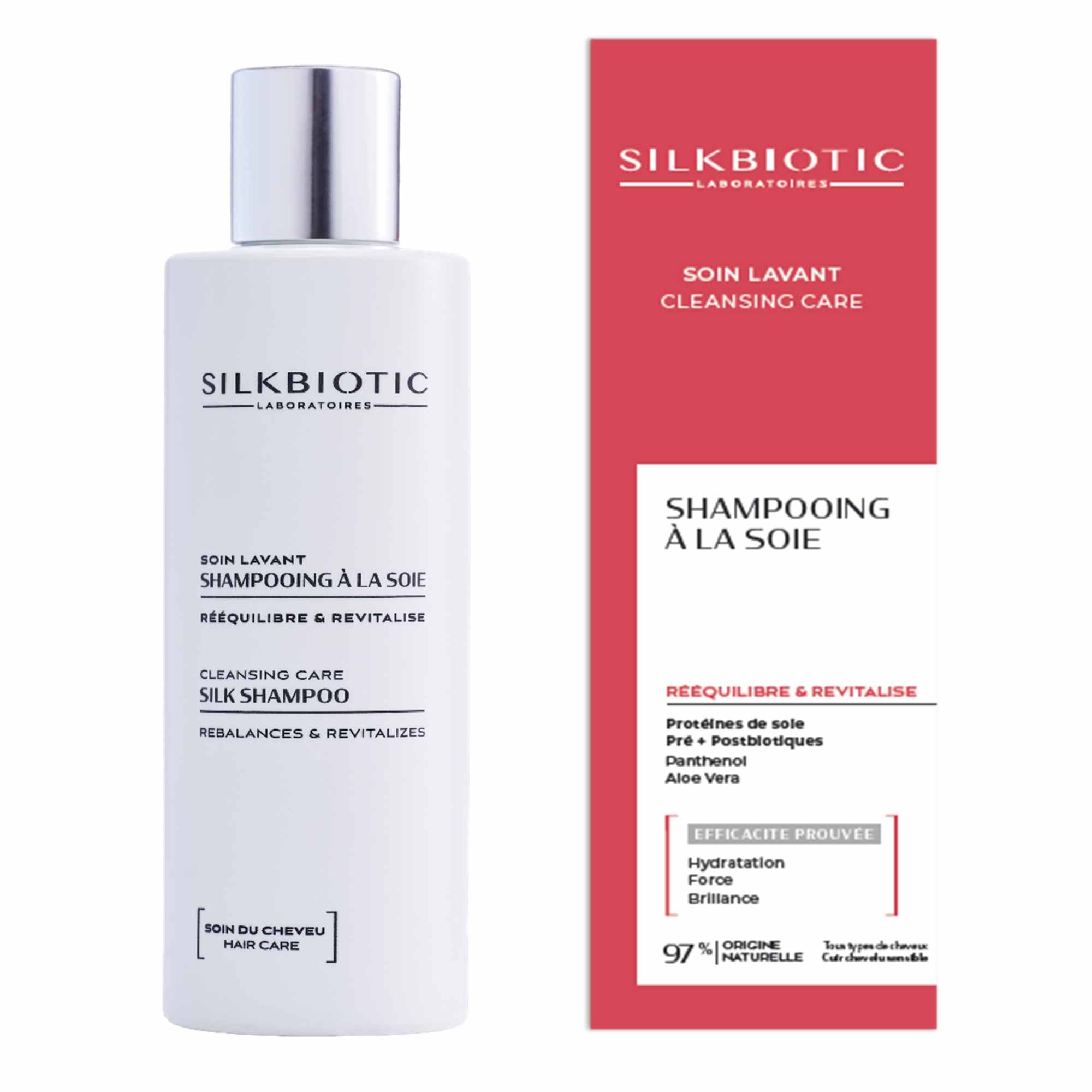 Shampoing à la soie – Soin lavant – 200ml – SILKBIOTIC