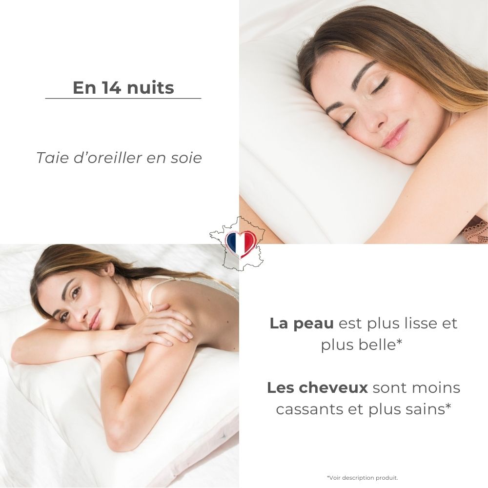 Taie d'oreiller en soie – Made in France – [Soie bio grade 6A] – SILKBIOTIC