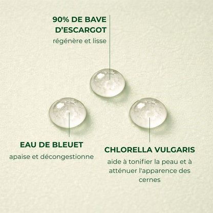 Soin contour des yeux bio à la bave d'escargot