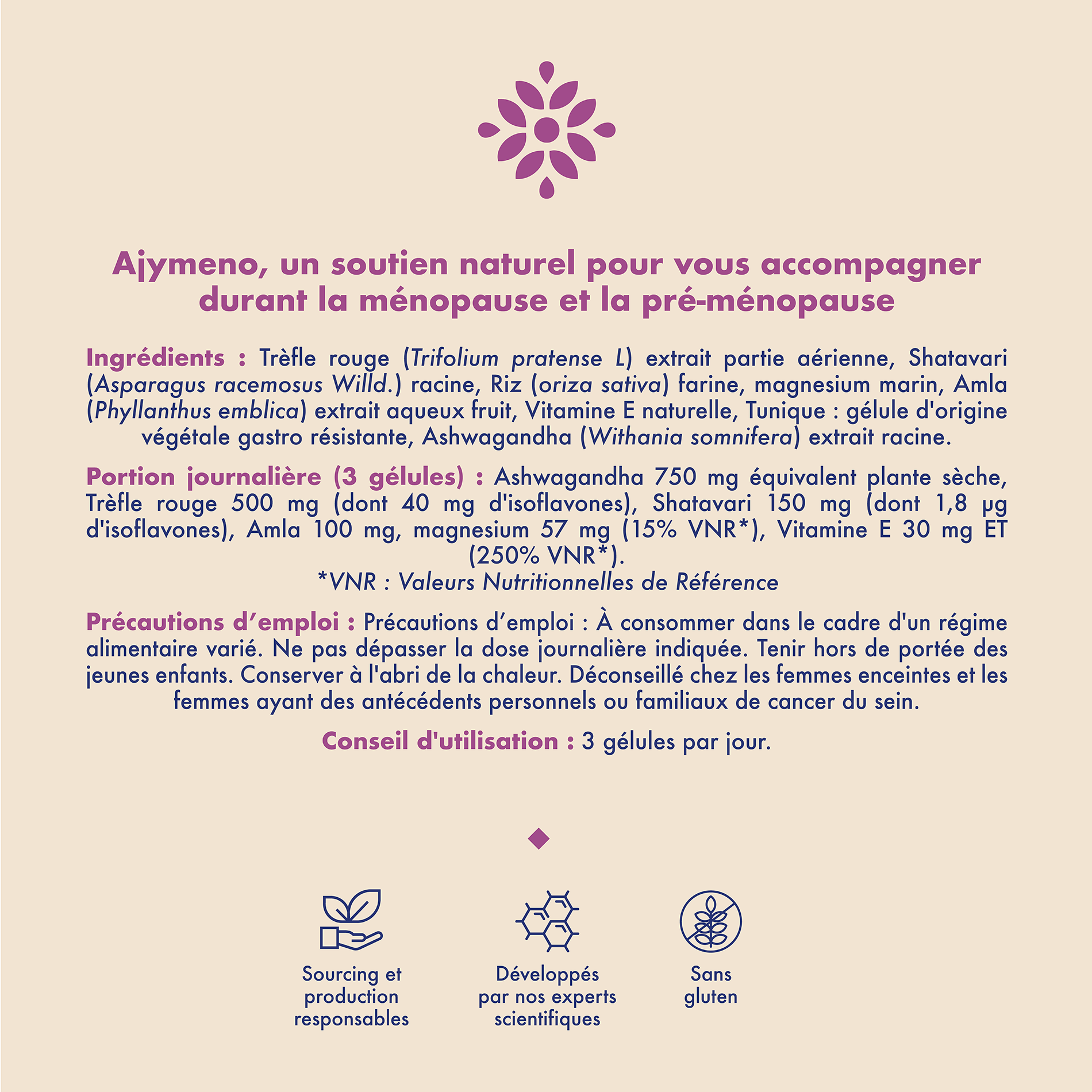AJYMENO - Complément alimentaire ménopause et périménopause
