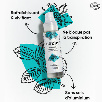 Déodorant à la menthe verte et menthe poivrée