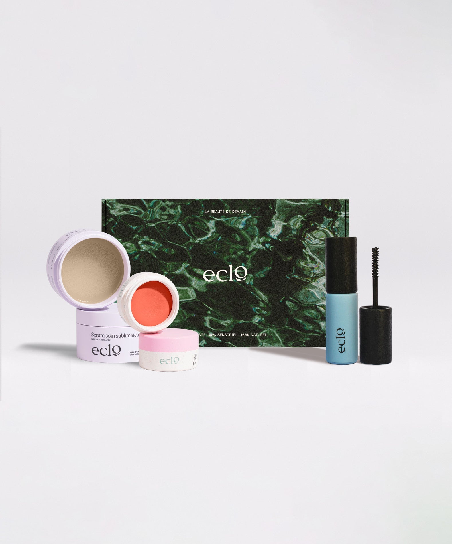 Coffret Maquillage Mascara, Sérum & Blush Corail