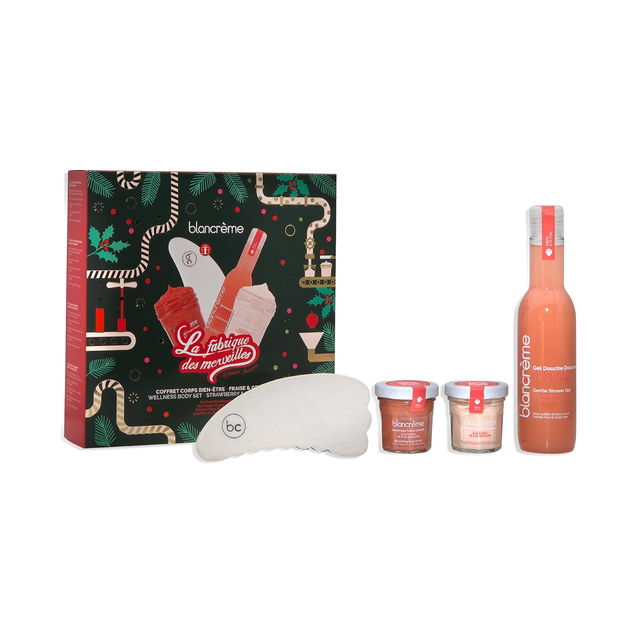 Coffrets bien être corps - Gua Sha - Fraise & Grenade
