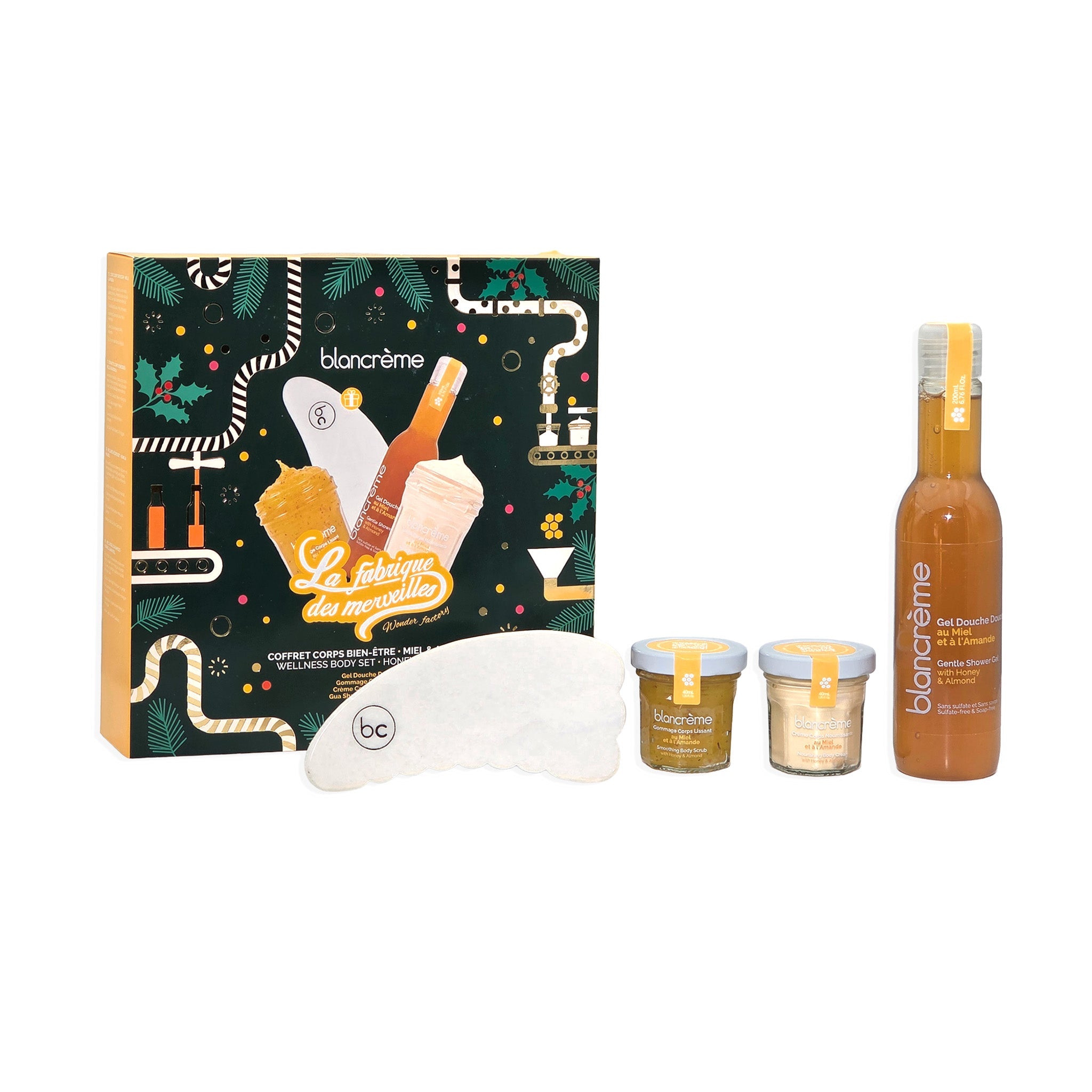 Coffrets bien être corps - Gua Sha - Miel & Amande