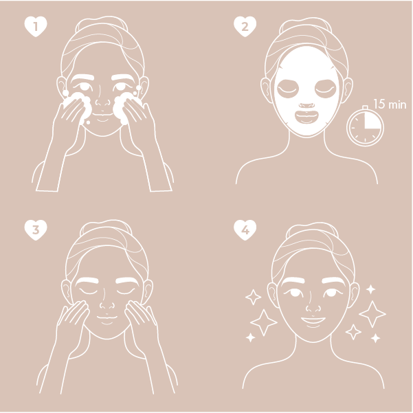 Masque tissu visage à la bave d'escargot