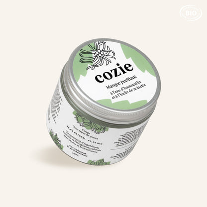 Masque visage purifiant à l’eau d’hamamélis et à l’huile de noisette