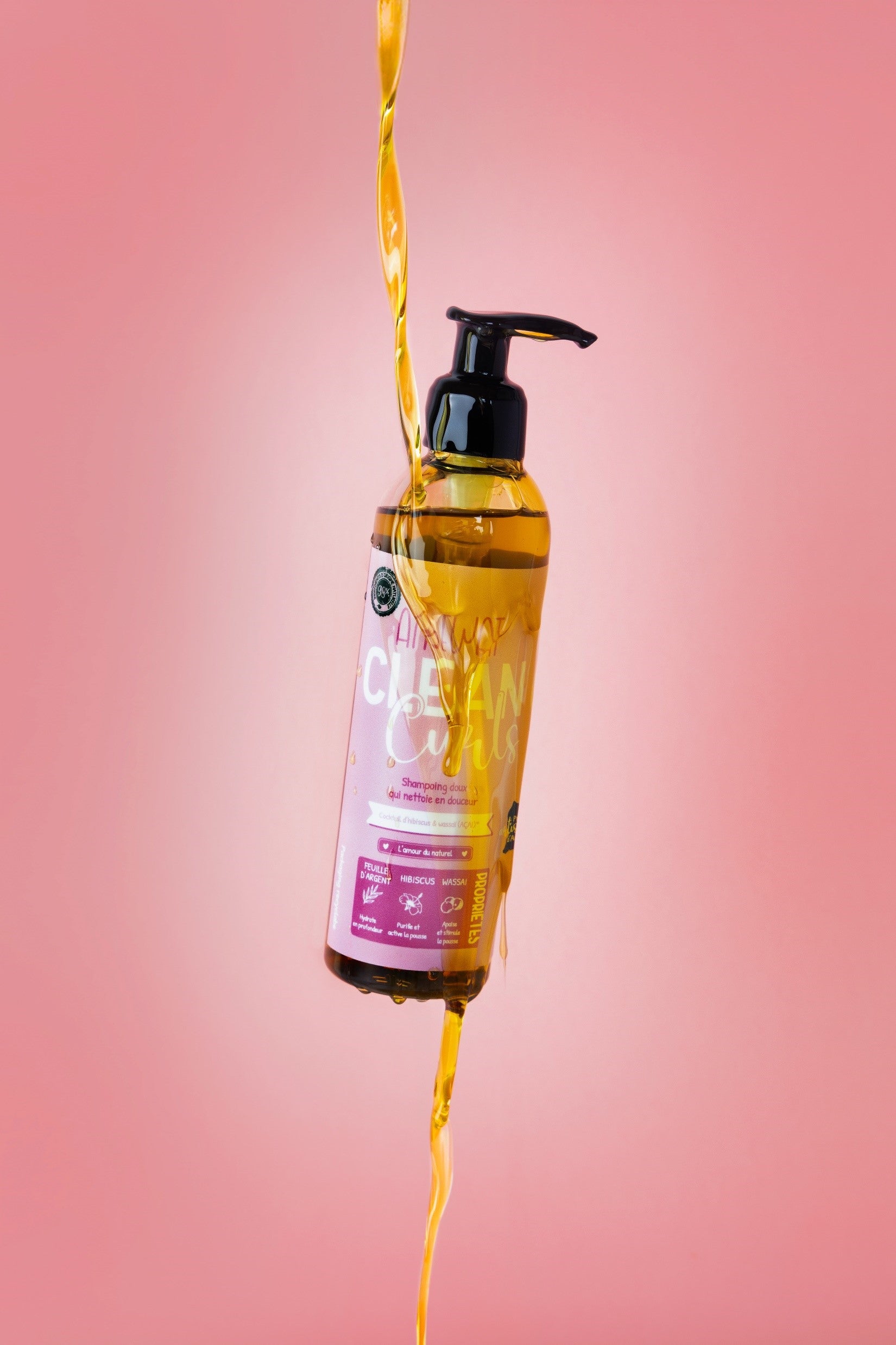 Clean Curls 🫐 Shampoing ultra doux à la feuille d'argent et hibiscus