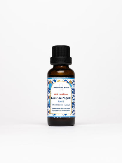 Elixir de Nigelle Cosmétique Titrée de Tunisie - Sidi Bou Saïd