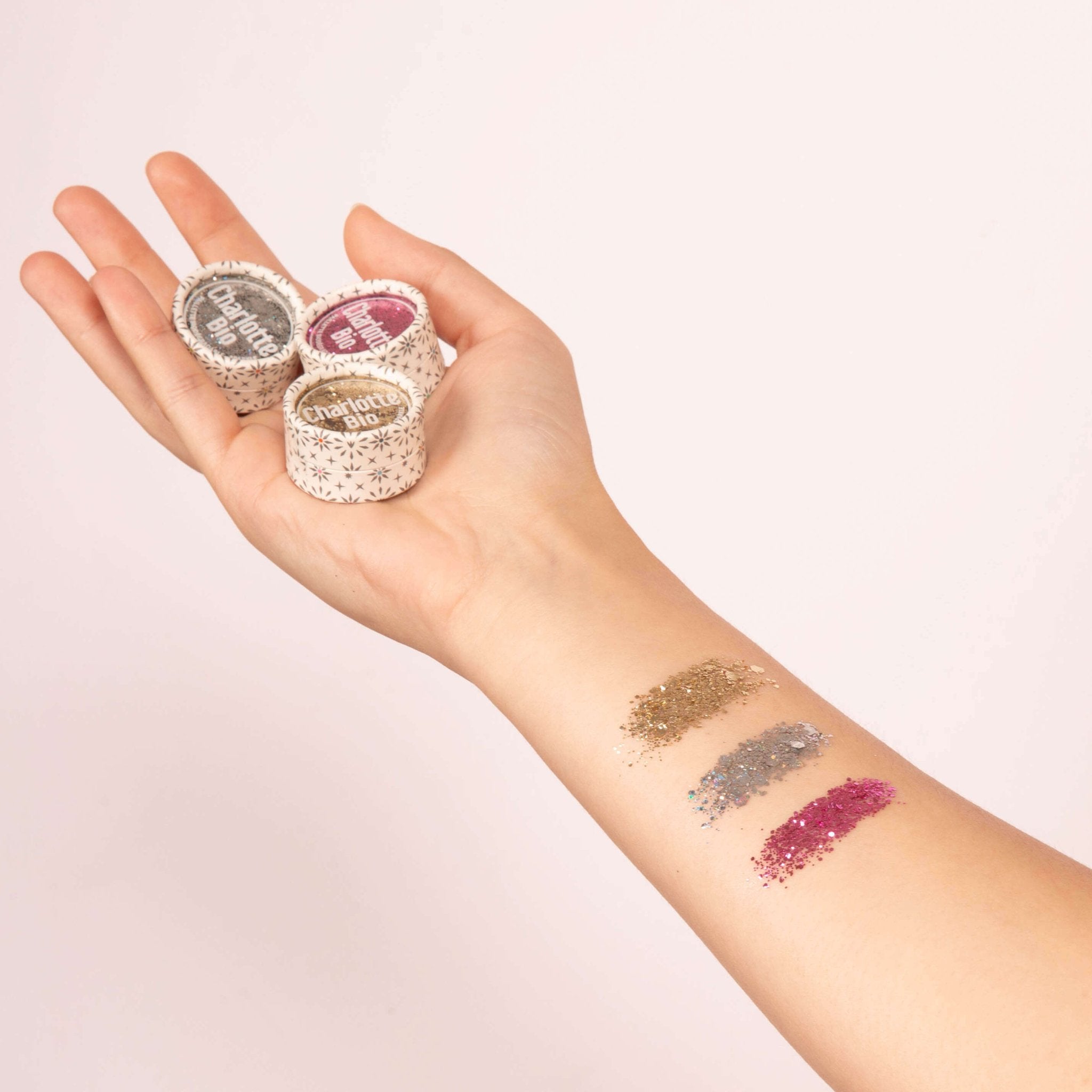 Trio paillettes｜Gold + Silver + Fushia
